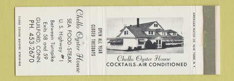 Matchbook Cover - Chello Oyster House Guilford CT