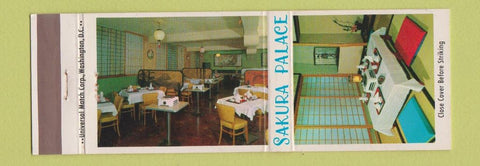 Matchbook Cover - Sakura Palace Japanese Silver Spring MD