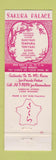 Matchbook Cover - Sakura Palace Japanese Silver Spring MD