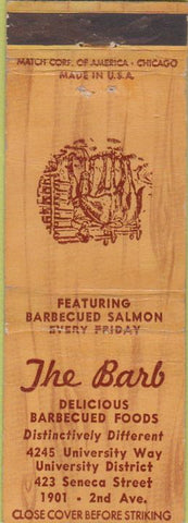 Matchbook Cover - The Barb BBQ