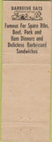 Matchbook Cover - The Barb BBQ