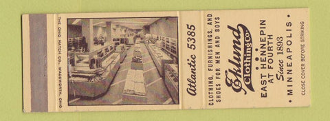 Matchbook Cover - Eklund Men's Clothes Minneapolis MN