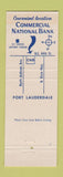 Matchbook Cover - Commercial National Bank Fort Lauderdale FL