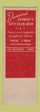 Matchbook Cover - Tally Ho Club Des Moines IA SAMPLE Schmidt's City Club Beer