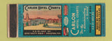 Matchbook Cover - Carlon Hotel Courts Houston TX WEAR