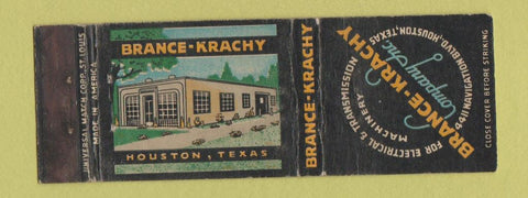 Matchbook Cover - Brance Krachy Electrical Transmission Houston TX WEAR