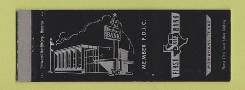 Matchbook Cover - First State Bank Monahans TX