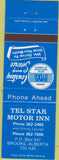 Matchbook Cover - Tel Star Motor Inn Brooks Alberta