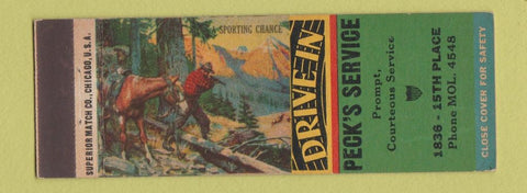 Matchbook Cover - Peck's Service  WEAR