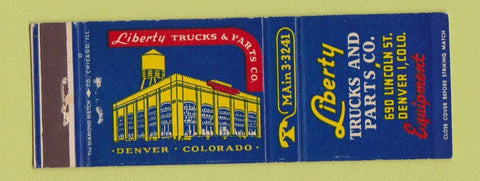 Matchbook Cover - Liberty Trucks and Parts Denver Colorado