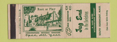 Matchbook Cover - Jug End South Egremont MA