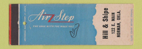 Matchbook Cover - Air Step Shoes Hill & Shipe Norman OK