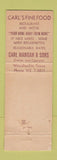Matchbook Cover - Carl Mangan's Restaurant La Reste Motel Waxahachie TX