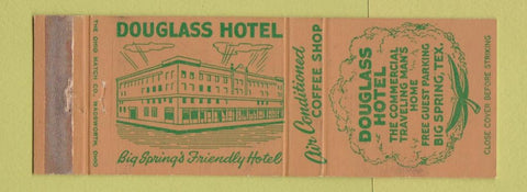 Matchbook Cover - Douglass Hotel Big Spring TX WEAR