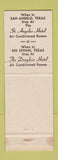 Matchbook Cover - Douglass Hotel Big Spring TX WEAR