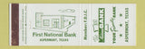 Matchbook Cover - 1st National Bank Aspermont TX