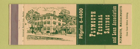 Matchbook Cover - Plymouth Federal Savings Plymouth MA