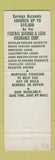 Matchbook Cover - Plymouth Federal Savings Plymouth MA