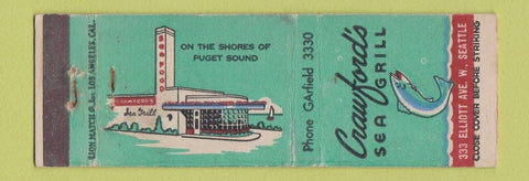 Matchbook Cover - Crawford's Sea Grill Seattle WA WEAR