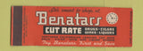 Matchbook Cover - Benatars Drugs San Francisco CA SAMPLE WEAR