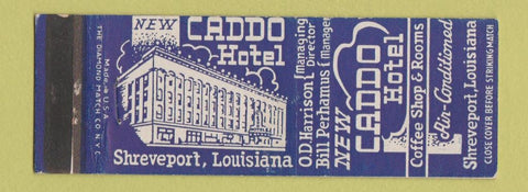 Matchbook Cover - New Caddo Hotel Shreveport LA