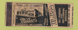 Matchbook Cover - Miller's Dry Cleaning Laundry Des Moines IA WORN