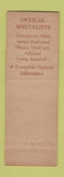 Matchbook Cover - Keller & George Jewelry Opticians Charlotteville VA