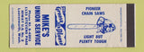 Matchbook Cover - Mike's Union Service Leavenworth WA Pioneer Chain Saws