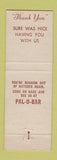 Matchbook Cover - Pal O Bar Alpena MI