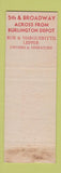 Matchbook Cover - Sheridan Inn Sheridan WY