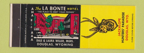 Matchbook Cover - La Bonte Hotel Jackalope Douglas WY
