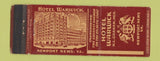 Matchbook Cover - Hotel Warwick Newport News VA WEAR