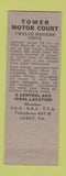 Matchbook Cover - Tower Motor Court Luray VA