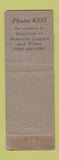 Matchbook Cover - Valencia Cafe Cheyenne WY WORN