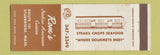 Matchbook Cover - Rom's Italian Restaurant Sturbridge MA WEAR
