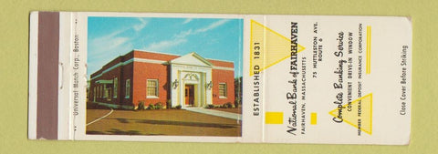 Matchbook Cover - National Bank of Fairhaven MA