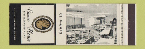 Matchbook Cover - Cameo House Baltimore MD