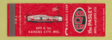 Matchbook Cover - SQS The Pasley Manufacturing Kansas City MO LP Gas Equipment