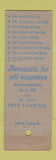 Matchbook Cover - Putnam and Thurston's Worcester MA WORN