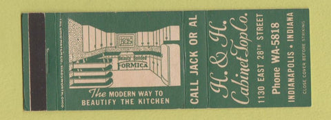 Matchbook Cover - H&H Cabinet Top Indianapolis IN