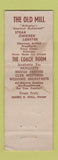 Matchbook Cover - The Old Mill Arlington MA WEAR