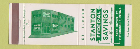 Matchbook Cover - Stanton Federal Savings Pittsburgh PA WEAR