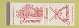 Matchbook Cover - Kemore Fredericksburg VA WEAR