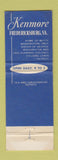 Matchbook Cover - Kemore Fredericksburg VA WEAR
