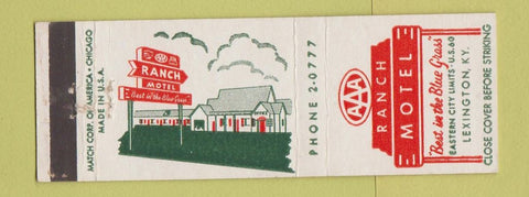 Matchbook Cover - Ranch Motel Lexington KY