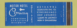 Matchbook Cover - Motor Hotel Conway Apleton WI