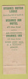 Matchbook Cover - Hyannis Inn MA WEAR