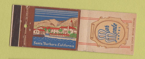 Matchbook Cover - Mar Monte Hotel Santa Barbara CA