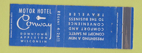 Matchbook Cover - Motor Hotel Conway Apleton WI WEAR