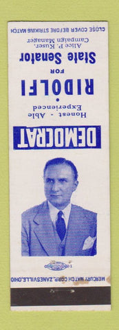 Matchbook Cover - Sido Ridolfi for State Senator Mercer County NJ